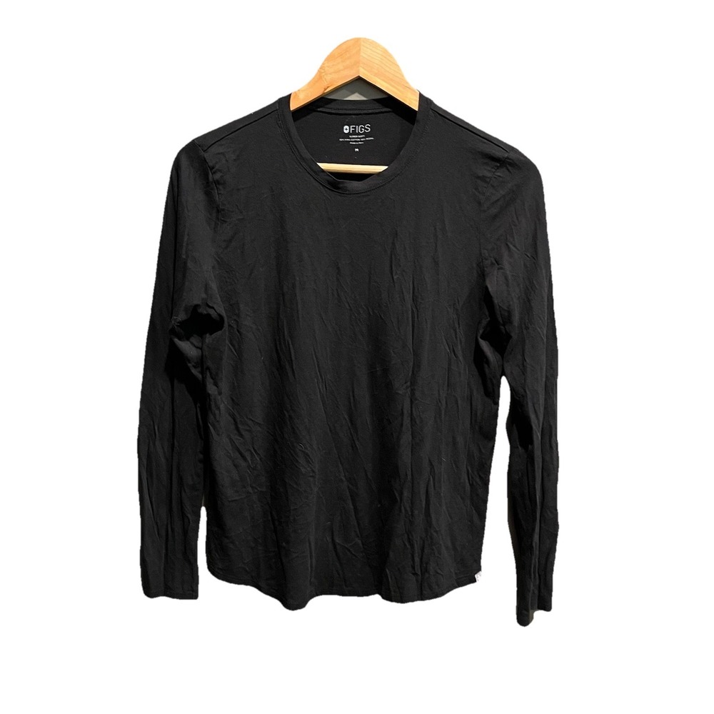 FIGS Black Supersoft Long Sleeve Women's Underscrub Top Size Medium - Picture 1 of 5